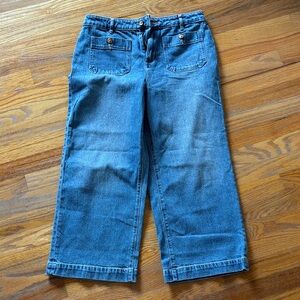 New with tags! Wide-Leg Blue Denim Jeans from Ann Taylor Loft